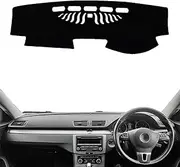 KQFVXKAI Fit for Volkswagen VW Passat B7 2011-2015,Dashboard Cover,Non-Slip Dash Cover Mat,Black Dash Board Covers,Car Accessories