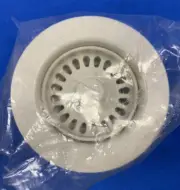 Glacier Bay Stonehaven 4.5" x 3.5" White Ice Plastic Kitchen Sink Strainer