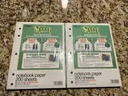 Vintage Mead Notebook White Paper Wide Rule 200 1984 Lot Of 2 Sealed NEW