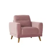 Marlow Single Seater Fabric Armchair - Blush
