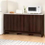 Buffet Sideboard Cabinet Marble Style Tabletop