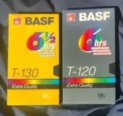 VHS Video Tape BASF 2 Extra Quality T-130 and T-120 Sealed Blank VCR Sealed New