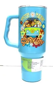 SCOOBY-DOO & GANG BLUE STAINLESS STEEL 40 oz. TUMBLER WITH HANDLE