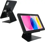Desktop Anti-Theft Security Stand Holder for 2025 iPad 11" (A16) 11th/ 2022 iPad 10.9" 10th Gen.,with Lock and Key,Flip &360°Rotating Horizontal or Vertical Design(Black)
