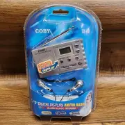 Coby CX-53 Digital Display AM/FM Radio Alarm Clock Speaker Earbuds New Sealed