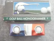 VINTAGE 1989 STAR CASE GOLF BALL MONOGRAMMER + 3 NOODLE LONG & SOFT GOLF BALLS