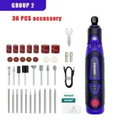 Cordless Rotary Tool Electric Drill Grinder 3 Speed Mini Tool Box 17000Rpm Multi