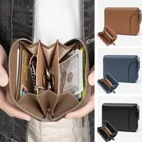 在飛比找momo購物網優惠-【MoonDy】包包 零錢包 錢包 牛皮錢包 卡夾零錢包 真