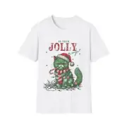 Is This Jolly Enough Christmas Cat T Shirt| Adult Unisex Softstyle| Cat Lovers