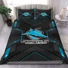 Cronulla Sharks NRL Quilt Cover Bedding Set Single Queen King Kid Men FANS Gift