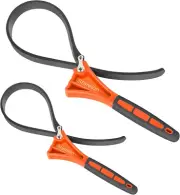 2-Pack Rubber Strap Wrench,Oil Filter Wrench Diameter 4" and 6" Heavy Duty Adjus