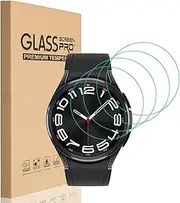[4 Pack] for Samsung Galaxy Watch 6 Classic 43mm Screen Protector, HD Clear Bubble Free Anti-scratch 9H Hardness Tempered Glass