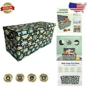 Lightweight Kids Toy Chest - Collapsible Toy Organizer with Safe Soft Close Lid