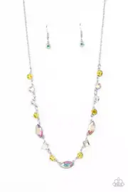 Paparazzi Irresistible Heiridescence Yellow Necklace NWT