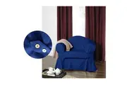 IDC Homewares Cotton Sofa Cover Navy (also known as Pacific Blue) 1 Seater 54 x 245 cm
