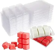 Wax Melt Molds 100 Packs Wax Melt Clamshells 6 Cavity Cubes Clamshells Clear Empty Plastic Cube Tray for Wickless Tarts Candles by DGQ