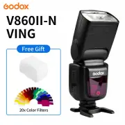 Godox V860II-N Camera Flash Speedlite Light Diffuser Kit for Nikon &Color Filter