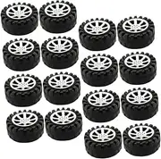42mm Plastic Toy Car Model Wheels Set Toy Accessories Car Model Supplies Black