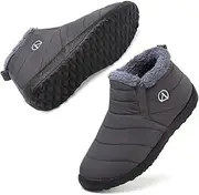 [VTASQ] Kids Snow Boots Boys Girls Fur Lined Warm Ankle Boots Outdoor Waterproof Winter Boots Non-Slip Cotton Shoe Slip On Walking Boots (Little Kid/Big Kid)