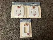 Lot of 3 Sports Wallplate Double Light Switch Outlet Cover - Soccer Football +