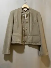 NWT Philosophy Women Collared Long Sleeve Button Open Front Jacket Size XL Taupe