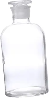 Garneck 125mL Clear Glass Reagent Apothecary Jar with Ground Glass Stopper - Ideal Acid Container for Laboratory and Kitchen Use