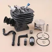 48mm for St MS360 036 034 Fuel Oil Filter Line Intake Manifold Decompression Valve Chainsaw Cylinder Piston Kit Spare Parts