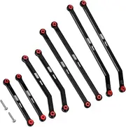 INJORA High Clearance Front 4 Links Set for SCX24 Gladiator 1/24 RC Crawler Car Axial AXI00005, 8PCS (Black)