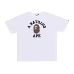 BAPE*夏季新款潮牌純棉CITY BOY短袖T恤男女同款日系寬鬆圓領短T百搭情侶T