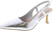[TruFox] Women's Pointed Toe Kitten Heel Pumps Slingback Short Heel Slip On