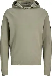 JACK & JONES Men's Jcostance Knit Badge Hoodie Sn