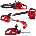 4 Pcs Toy Leaf Blower Lawn Trimmer Toy Chainsaw Lawn Cutter Set Battery Prete...