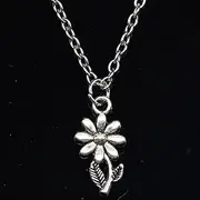 [ZOJK] Necklace 19X10Mm Flower Pendants Short Long Women Men Colar Choker Jewelry Gift
