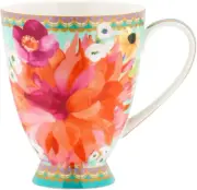 Maxwell & Williams Teas & C'S Dahlia Daze Footed Mug 300ML Sky Gift Boxed