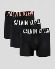 [Calvin Klein] Calvin Klein Men's Intense Power Boxer Brief 3 Pack in Papaya Punch/Black/Moonlight Jade Size Small S Papaya Punch/Black/Moonlight Jade