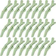 Ondder 24 Pack Alligator Hair Styling Clips - Large Green Hair Clips for Styling, Sectioning, Professional Salon Use