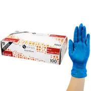 Sofeel Vinyl Powder Free Gloves 5.0g Large Blue HACCP Grade 100 Box