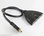 1pc 3 Port HDMI Switch Splitter Pigtail 1080P PS3 Xbox DVD Bluray DVR HDTV