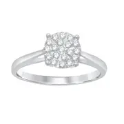 Bevilles Ring with 1/4ct of Diamonds in 9kt White Gold