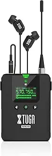 XTUGA SEM200 2 Channel Stereo Wireless in Ear Monitor System UHF Stage Monitoring with Bluetooth 230FT Wireless in Earphone for Studio (1 Bodypacks)