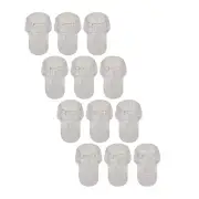 12 Mini Portable Clear Plastic Salt Pepper Shakers Picnic Food Spice Containers