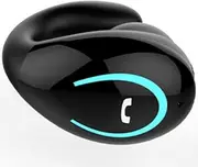 Wireless Earbud Clip-On Open Ear Headphone, Single Ear Clip Earbud, Ultra-Light Bluetooth 5.3 Bone Conduction Headphones, Waterproof Sports Earphones for Cycling Running Workout - Black