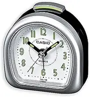 Casio TQ148/8 Travel Alarm Clock-Silver/White, One Size