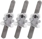 SHOWERORO 3pcs Slap Bracelet Basket Bracelets Wristbands Stuffed Animal Wristbands Stuffed Slap Boys Theme Slap Bands Animal Slap Bands Birthday Theme Light Plush