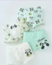 New Pack Of 4 Boys XL / Mens Panda Printed Boxer Briefs S-M 26" To 34"