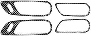 ATATNK Compatible for Mazda 3 Axela 2010-2013 Real Carbon Fiber Air Outlet Gear Shift Door Handle Window Lift Set Car Interior Accessories Sticker(Blue)