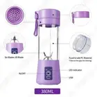 Portable Blender Juice Mixer w/ USB Charging Mini Juicer Smoothie Blender 380ML