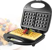 Waffle Maker,3 In 1 Sandwich Maker,Portable Waffle Iron Maker,Belgian Waffle Machine With Indicator Lights,for Breakfast Toaster, Grilled Cheese Bacon And Steak