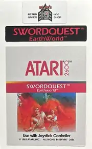 Atari 2600 Replacement Label - SwordQuest EarthWorld