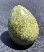 RHYOLITE EGG Rainforest Jasper 125g 6cmHx4cmLxW Healing Crystal Positivity